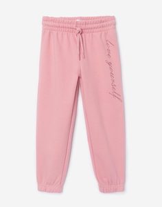 Розовые спортивные брюки с надписью для девочки Gloria Jeans