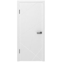 Дверь межкомнатная VFD Авангард П3 Белая эмаль 60x200 см глухая