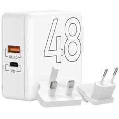Зарядное устройство Lyambda LT48-WT (USB Type-C, USB-A), белый