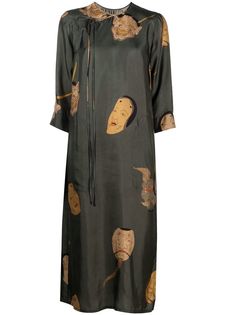 Uma Wang платье миди с рукавами три четверти