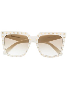 Celine Eyewear солнцезащитные очки в квадратной оправе с заклепками