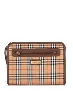 Burberry Pre-Owned клатч в клетку Nova Check