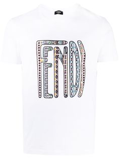 Fendi футболка с логотипом из коллаборации с Anrealage