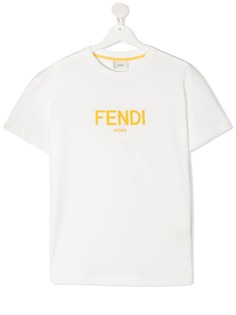 Fendi Kids футболка с логотипом