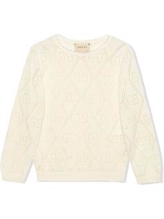 Gucci Kids толстовка с логотипом GG