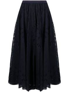 RED Valentino расклешенная юбка миди с завышенной талией