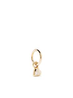 Metier by Tom Foolery серьга Heart Mini Round Clicker из желтого золота с бриллиантом