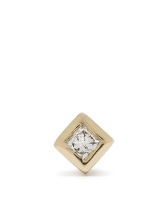 Metier by Tom Foolery серьга-гвоздик Bezel Princess из желтого золота с бриллиантом