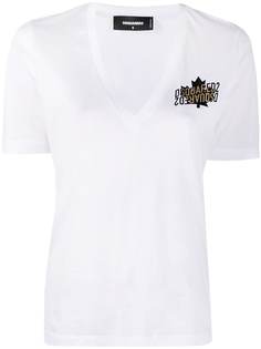 Dsquared2 футболка с V-образным вырезом и логотипом