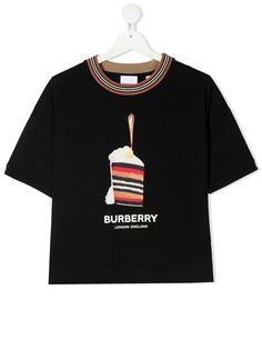 Burberry Kids футболка с принтом