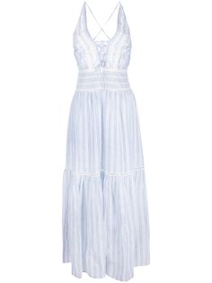 Ermanno Scervino ярусное платье в полоску