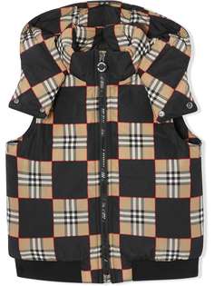 Burberry Kids куртка-пуховик