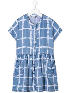 Stella McCartney Kids клетчатое платье с короткими рукавами