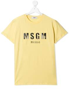 MSGM Kids футболка с короткими рукавами и логотипом