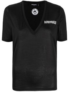 Dsquared2 футболка с V-образным вырезом и логотипом