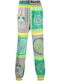Versace спортивные брюки с цветочным принтом
