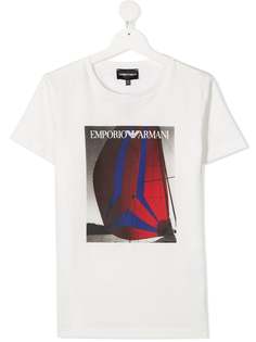 Emporio Armani Kids футболка с фотопринтом