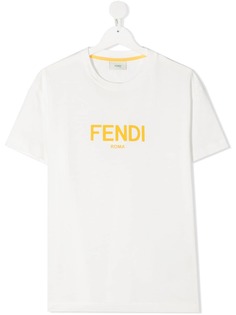 Fendi Kids футболка с логотипом