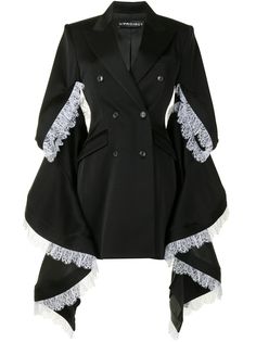 Y/Project двубортное пальто с удлиненными рукавами