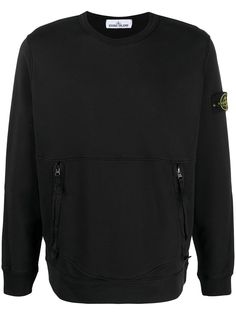 Stone Island толстовка с нашивкой-логотипом