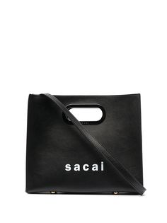 sacai сумка-тоут с логотипом