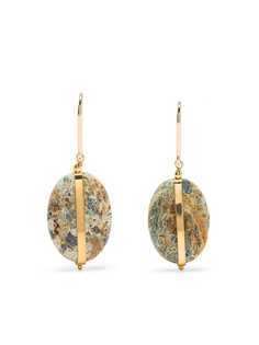 Isabel Marant серьги-подвески с декоративными камнями