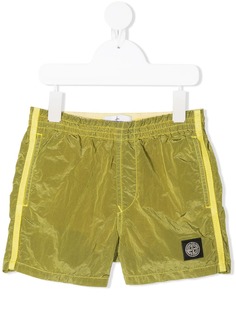 Stone Island Junior шорты с нашивкой-логотипом