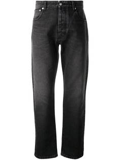 AMI Paris прямые джинсы с эффектом потертости