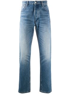 AMI Paris прямые джинсы с эффектом потертости
