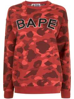 A BATHING APE® толстовка с камуфляжным принтом и логотипом Bape