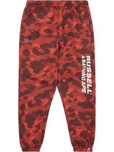 A BATHING APE® спортивные брюки Colour Camo из коллаборации с Russell Bape