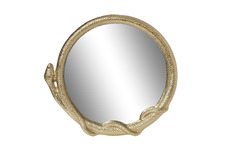 Зеркало декоративное змейка (garda decor) золотой 36x35x3 см.