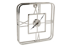 Часы настенные металлические квадратные (garda decor) серебристый 40x40 см.