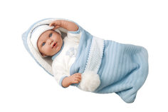 Кукла Arias ELEGANCE Iria 42 см.; соска; одеяло; если забрать соску; плачет (голубой)