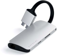 Разветвитель Satechi Satechi Type-C Dual Multimedia Adapter для MacBook (черный)