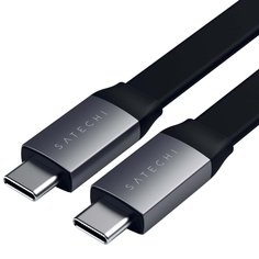 Кабель Satechi USB-C to USB-C Gen 2 Flat Cable (черный)