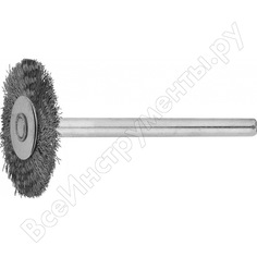 Радиальная щетка зубр на шпильке из нержавеющей стали d 20x3.2 мм l 42 мм 35931