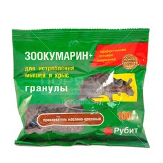Родентицид Зоокумарин гранулы с орехом, 100 г, Rubit