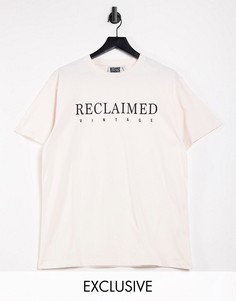 Кремовая футболка с логотипом Reclaimed Vintage Inspired-Белый