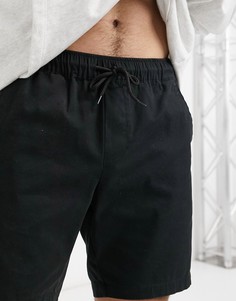 Черные шорты чиносы скинни ASOS DESIGN-Черный цвет