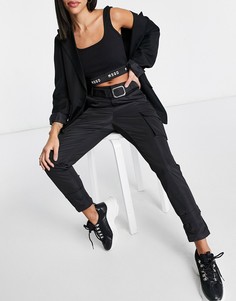 Черные брюки в утилитарном стиле от комплекта 4th & Reckless-Черный цвет
