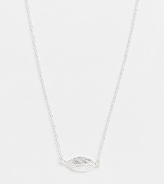 Ожерелье из стерлингового серебра с подвеской в виде пера Kingsley Ryan Curve-Серебристый