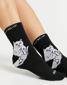 Черные носки средней длины RIPNDIP Lord Nermal-Черный цвет