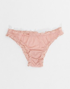 Розовые трусы с оборками Gilly Hicks-Фиолетовый