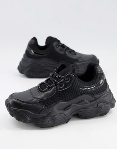Черные кроссовки на толстой подошве Public Desire Furious-Черный цвет
