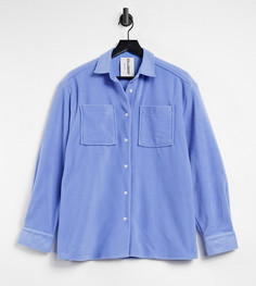 Голубая флисовая куртка-рубашка COLLUSION-Голубой
