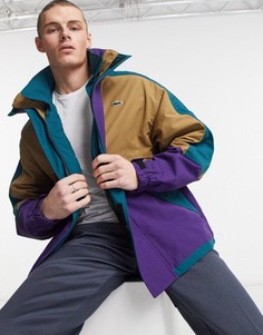 Парка в стиле колор блок Lacoste Live 90s Style-Зеленый цвет