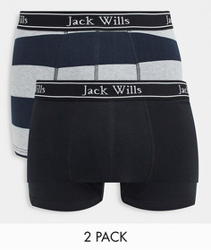 Комплект из 2 черных боксеров-брифов Jack Wills Chetwood-Черный цвет