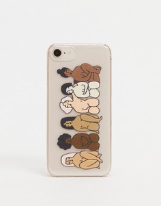 Прозрачный чехол с рисунком девушек iPhone plus Monki