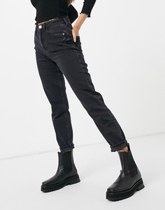 Удобные черные джинсы в винтажном стиле со скульптурирующим эффектом River Island Carrie-Черный цвет